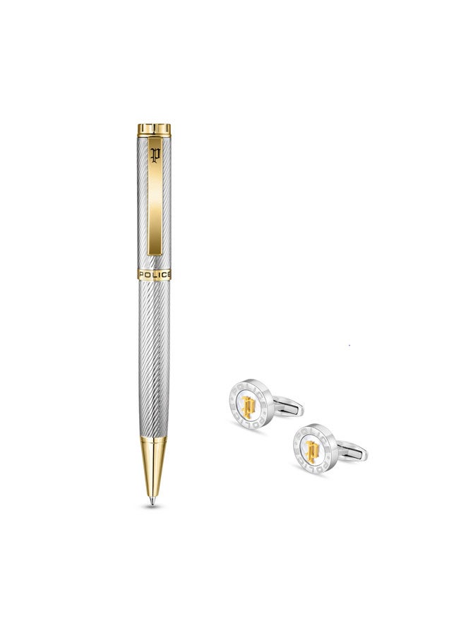 POLICE Cavolini Pen & Cufflinks Gift Set for Men - Image 1